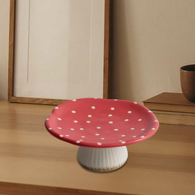 Bandeja de cerámica con forma de para frutas, ideal para servir alimentos. Decoración para el hogar. Base alta para encimera de cocina. Soporte