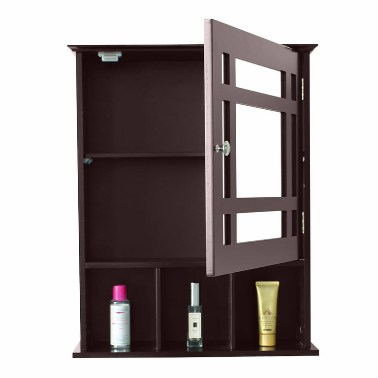Ktaxon Wall Mounted Medicine Cabinet Bathroom Storage Cabinet Organizer  with Mirror Door and Adjustable Shelf, White