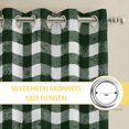 thumbnail image 6 of Farmhouse Green Plaid Kitchen Curtains Window Panels, Vintage Country Cock Checkered Insulated Window Treatment Curtain, Grommet Curtains for Bedroom/Living Room/Bathroom, 2 Piece 27.5"Wx39"L, 6 of 8