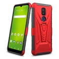 thumbnail image 4 of Compatible for Cricket Icon 3 Case, At&t Motivate 2 Case with Holster Belt Clip Heavy Duty Shockproof Protective Phone Cover with Kickstand [Red], 4 of 7