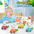 thumbnail image 4 of MOONTOY Easter Bunny Toys for 1 Year Old Boy Girl Gifts, Press to Go Car Toys for Toddlers 1-3, 4 PCS Bunny Push Car, Easter Baskets for Kids,1st Birthday Easter Gifts, easter basket stuffers, 4 of 8