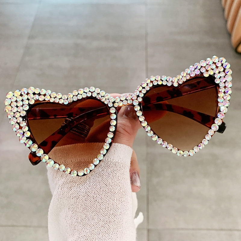 YCNYCHCHY 2022 Prom Original New Heart Set Diamond Sunglasses Women