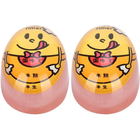 ANKROYU 2 Pcs Minuteurs à Œufs Changeant de Couleur, Minuteur Réutilisable Doux et Dur pour Œufs, Minuteur de Cuisine pour Œufs Parfaits