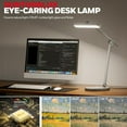 thumbnail image 2 of Honeywell Desk Lamp for Home Office, H4 Sunturalux™ Eye-Caring LED Desk Light, 700LM Dimmable Desk Lamp with Timer, Adjustable Desk Reading Light, Touch Auto Dimming Table Lamp for Study, Bedroom, 2 of 8