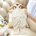 thumbnail image 4 of Toddler Cute Jumpsuit Girls Overalls Kids Casual Sleeveless Girls Overalls with Pockets White Jumpsuit Girls Clothes Size 12-18 Months, 4 of 6