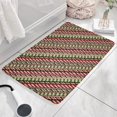 thumbnail image 3 of Red and Green Christmas Striped Flannel Non Slip Door Rugs,Washable Door Mats Indoor,Decorative Door Mats,Dirt-Resistant and Absorbent Doormat for Entrance,Bedroom,Kitchen,Bathroom,23.5"x16", 3 of 5