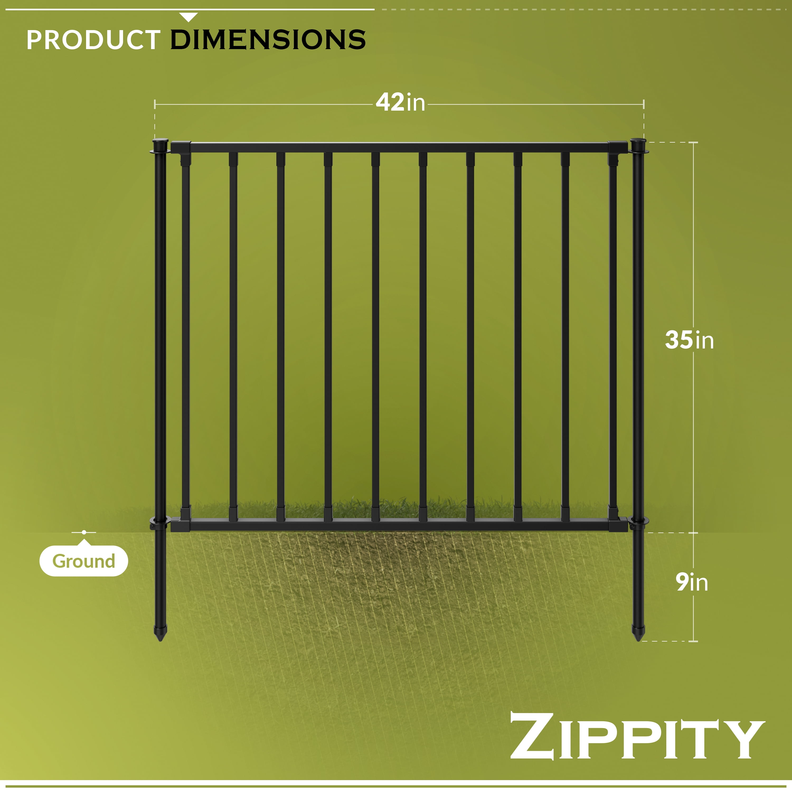 Zippity 3 ft. H x 3.5 ft W Zurich Poly-Steel No Dig Dog and Garden Fence Kit ZP19079 (2 Panels)