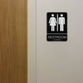thumbnail image 6 of LOLIPPYY Washroom Signs Acrylic Black Rectangular Indoor Signage 1Pack, 6 of 8