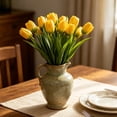thumbnail image 6 of Beforeyayn 2PC Artificial Simulation Flower 6-Forked Orchid Tulips, Home decoration green Greenerys for window sill bedroom garden., 6 of 6
