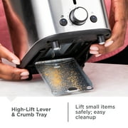 BLACK+DECKER 2‑Slice Toaster, Stainless Steel, Extra‑Wide Self‑Centering Slots, 7 Adjustable Shade Settings