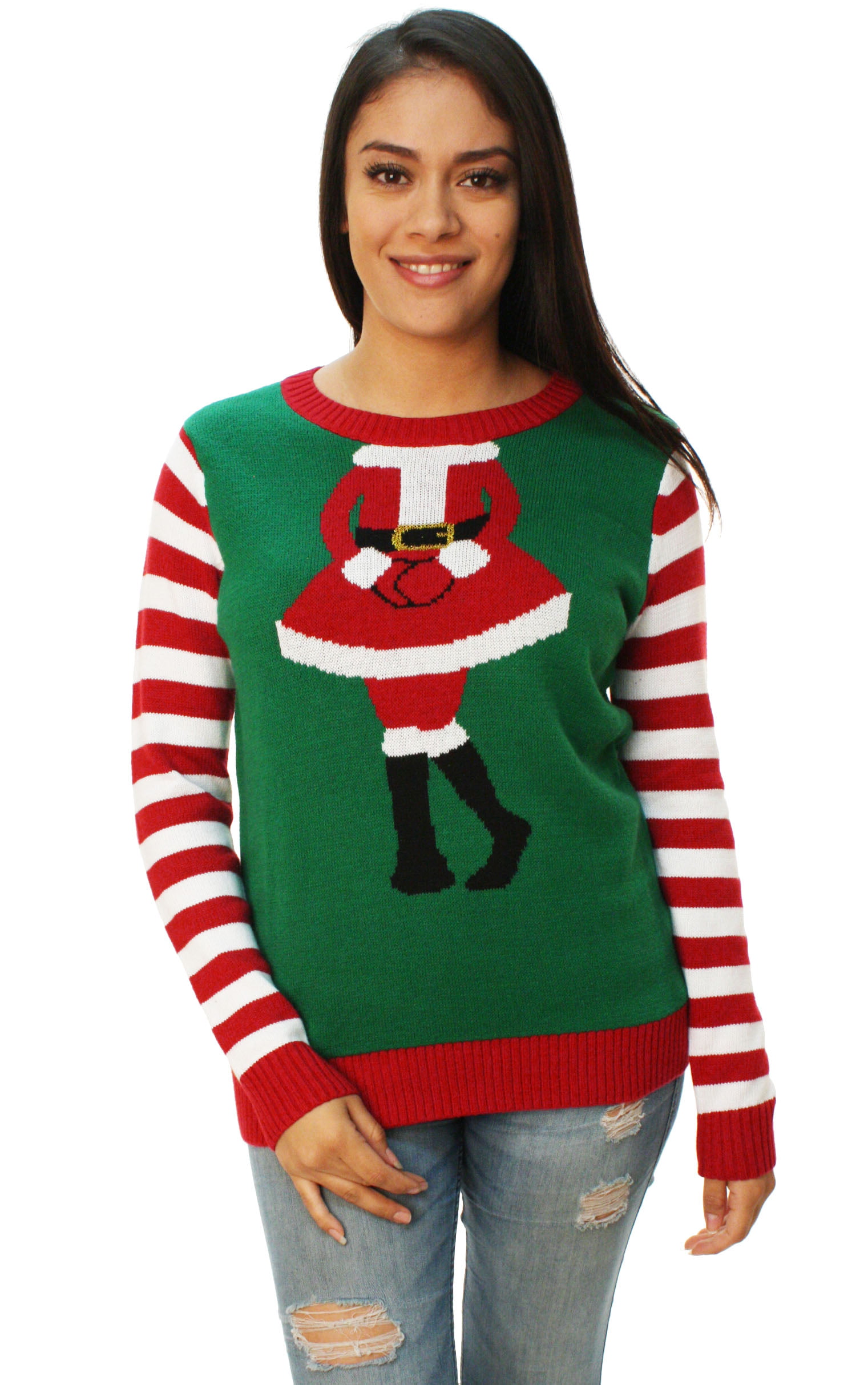 Ugly Christmas Sweater - Women's Mrs. Claus Outfit Sweater - Walmart ...