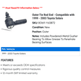 thumbnail image 2 of Outer Tie Rod End - Compatible with 1999 - 2003 Toyota Solara 2000 2001 2002, 2 of 2