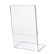 thumbnail image 1 of Soporte de escritorio transparente para letrero, soporte de papel para menú, soporte de exhibición acrílico para restaurante 210x290mm Zulema Titular de la muestra, 1 of 8