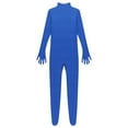 thumbnail image 7 of YONGHS Mens Spandex Open Face Zentai Suit Costume Back Zipper Unitard Full Cover Jumpsuit Bodysuit Royal Blue 170, 7 of 7