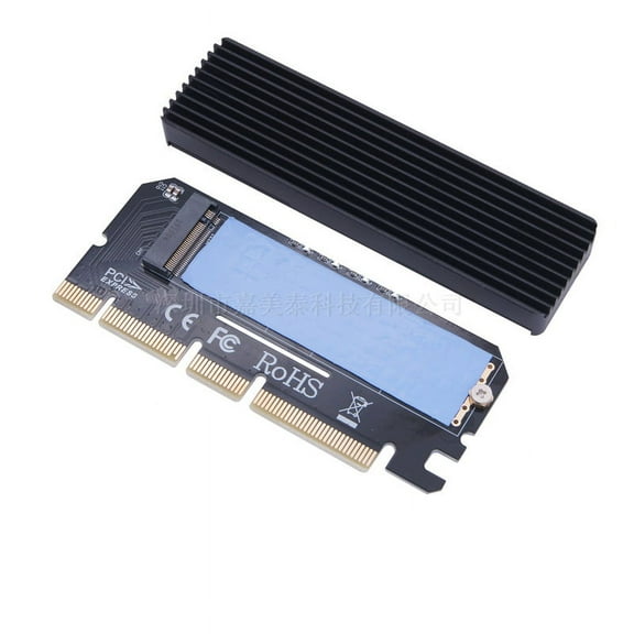 NVMe PCIe Adapter, RIITOP M.2 NVMe to PCI-e x4/x8/x16 Card with Heat Sink for M.2 (M Key) SSD 2280/2260/2242/2230 [Upgraded]