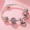 thumbnail image 5 of Pulsera de cuentas con dijes europeos para mujer, joyería hecha a mano, regalo, 5 of 5