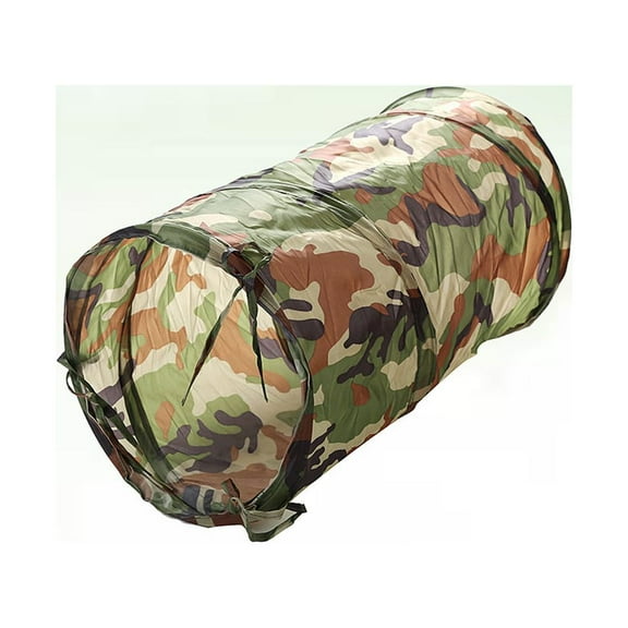 OUNONA Collapsible Pet Tunnel Tube for Cats Indoor Amusement Green Polyester 1Pcs