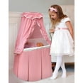 thumbnail image 3 of Badger Basket Kisses Rocking Doll Bassinet for 20 inch Dolls- Pink/White, 3 of 9