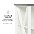 thumbnail image 3 of Walker Edison Modern Farmhouse Solid Wood Storage Console Table, White/Reclaimed Barnwood, 3 of 16