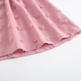 thumbnail image 6 of HCNTES Girls Casual Dresses Adorable Lavender Swiss Dot Long Sleeve Swing Dress for Daily Wear, 6 of 7