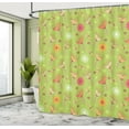thumbnail image 5 of Ambesonne Floral Shower Curtain, Bluebell Flowers, 69"Wx84"L, Green Pink, 5 of 5