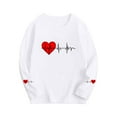 thumbnail image 4 of Lorytime Valentine's Day Girls Sweatshirt Long Sleeve Kid Cute Crewneck Tops Heart Pullover Holiday Outerwear, 4 of 6