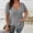 Gray, variant on CYMMPU Women's Plus Size Ribbed Knit V-Neck T-Shirt, Short Sleeve Casual Top, Loose Fit Pullover for Everyday & Comfort Orange L