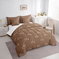 thumbnail image 3 of jejeloiu Abstract Cartoon Pine 7-Piece Bedding Comforter Set,Modern Geometric Artwork King Bedding Sets,White Brown Bed Sheets For Girls Boys,Microfiber Bedroom Decor Reversible, 3 of 8
