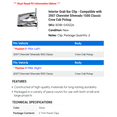 thumbnail image 2 of Interior Grab Bar Clip - Compatible with 2007 Chevrolet Silverado 1500 Classic Crew Cab Pickup - Dorman, 2 of 2
