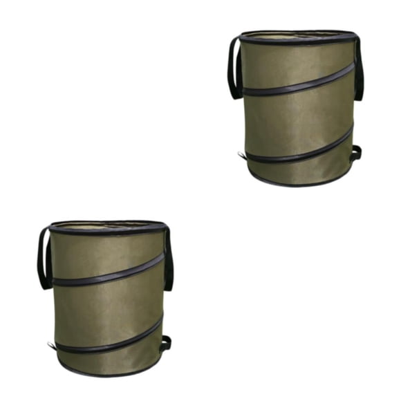 Cateissary Collapsible Yard Gardening Waste Bag Pop-up Trash Can eaf Bin 2piezas S