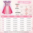 thumbnail image 5 of Benylion Rapunzel Princess Dress With Cape Girls Christmas Birthday Party Cosplay Costume Toddler Ruffle Sleeve Fancy Outfit for 2-3 years, 5 of 6