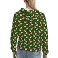thumbnail image 7 of Lsque Gnomes In Caps Pattern Casual Women's Hoodie,Hooded Sweatshirt with Kangaroo Pocket,Pullover Hoodie with Eye-catching Drawstrings-X-Large, 7 of 7