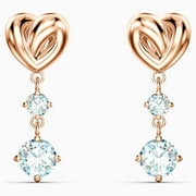 Swarovski LIFELONG HEART PIERCED EARRINGS, WHITE, ROSE-GOLD TONE PLATED 5517942