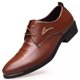 thumbnail image 1 of Zapatos de otoño para hombre Zapatos de vestir de cuero Zapatos casuales de negocios para hombre Con cordones y punta, 1 of 6
