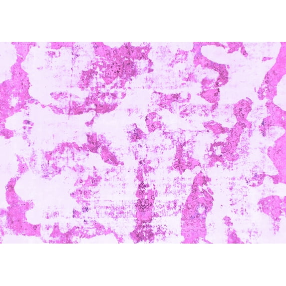 Ahgly Company Indoor Rectangle Abstract Purple Modern Area Rugs, 5' x 7'