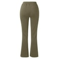 thumbnail image 5 of yievot Women's Slim Fit Flare Pants Solid High Waist Stretch Full Length Skinny Trousers, 5 of 5