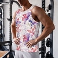 thumbnail image 5 of KLL Lilies Flowers Print Men's Muscle Gym Workout Stringer Tank Tops Bodybuilding Fitness T-Shirts Tank Tops Men-XX-Large, 5 of 7
