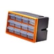 thumbnail image 4 of Gabinete de almacenamiento con cajones y compartimentos organizadores de múltiples rejillas para la familia Cuadrícula pequeña naranja 12, 4 of 9