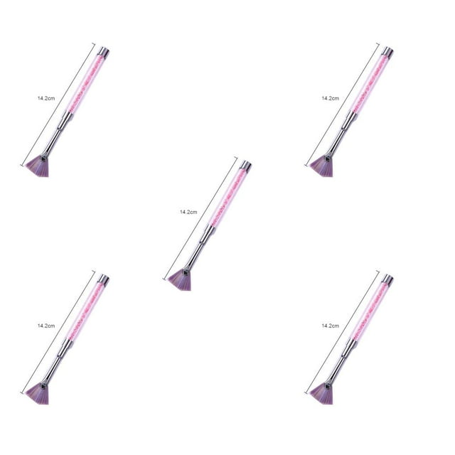 Seitruly Nail Art Brush Painting Handle Dotting Gadget Washable Brushing Cleaning Salon Tool Manicure Reusable Mixing Applicator Type2