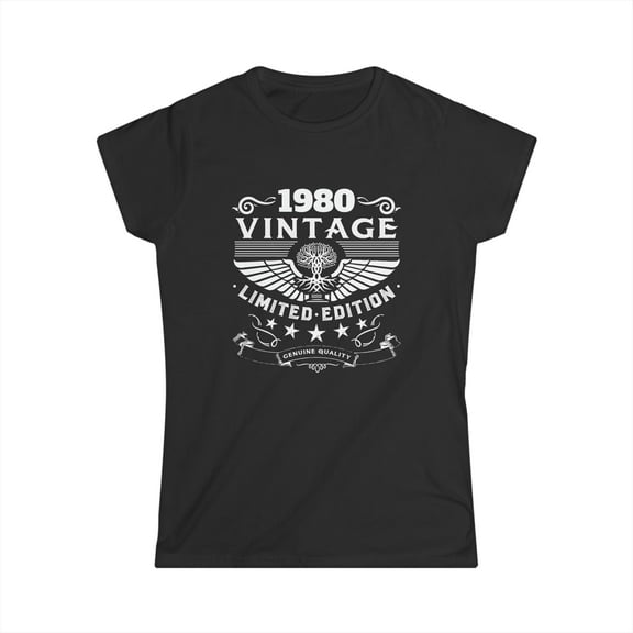 Vintage 1980 TShirt Women Limited Edition BDay 1980 Birthday Women Tops