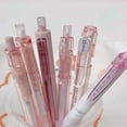 thumbnail image 1 of LNGOOR 0.5mm Black Ink Pink Color Capped Gel Pen With Quick-drying Ink, 1 of 7