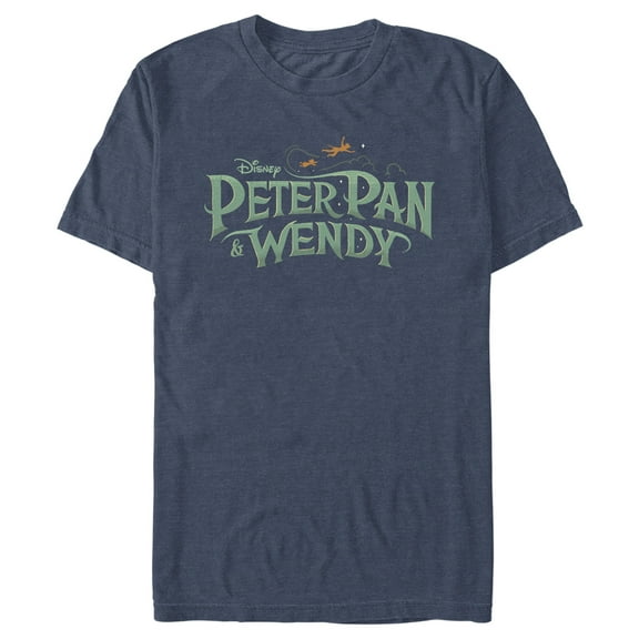 Men's Peter Pan & Wendy Movie Logo Graphic Tee Navy Blue Heather 2X Large