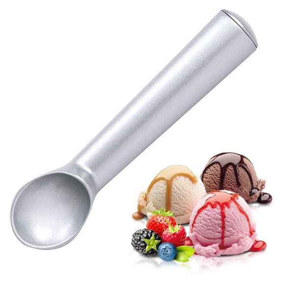 7 Inchs Ice Cream Scoop, One-Piece Nonstick Aluminum Ice Cream Scooper, Food Grade, Durable, Easy to Use & Clean, for Gelato, Cookie Dough, Almond, Sorbet, 2-Ounce