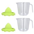 thumbnail image 2 of 2 Pcs Presse-Agrumes Orange Citron Manuel Multifonction pour Usage Domestique Vert, 2 of 14