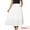 White, variant on DARING DIVA Women's Elastic Waist A Line Casual Summer Midi Skirt with Pockets S White