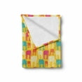 thumbnail image 2 of Animal Soft Flannel Fleece Throw Blanket, Hand Drawn Style Colorful and Safari Animals Dotted Yellow Backdrop, Cozy Plush for Indoor and Outdoor Use, 50" x 60", Multicolor, by Ambesonne, 2 of 6