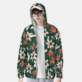 thumbnail image 3 of Xecao Lilies Flowers for Sun Shirt-A lightweight, hoodie-style long-sleeve UV protection garment designed for other outdoor activities., 3 of 9