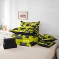 thumbnail image 6 of Feelyou Pixelate Miner Comforter Set 7pcs, Retro Yellow Camouflage Full Bedding Set, 6 of 8