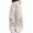 Beige, variant on Girls Cargo Pants Elastic Waist Wide Leg Baggy Parachute Trousers with Multi-Pocket Street Style Casual Lightweight Hiking Jogger Pants