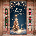 thumbnail image 4 of Decorative Design Merry Christmas Banner Glittering Elements Happy New Year Banner Festive Theme Winter Decoration for Holiday Celebration Seasonal Party Outdoor Decoration, 4 of 9